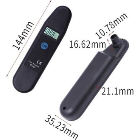 Manometre Pression Pneu Digital, Jauge De Pression des Pneus, Testeur De Pression Pneu, Haute Précision Controleur De Pression Pneu, pour Voiture Moto, Vélo (1/4)