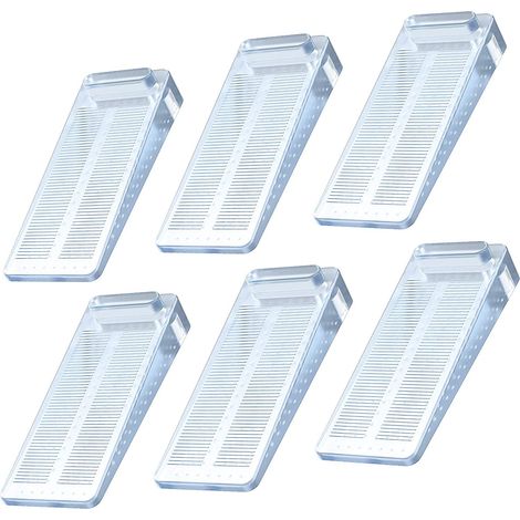 Arrêts de Portes, 4pcs Antidérapante Cale Porte au Sol avec Hauteur Réglable,Ces Cales être Utilisées sur Une Base Genre Carrelage, Béton, Ciment,Tapis, Sols Stratifiésetc, Transparent