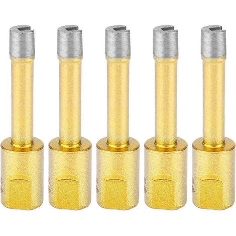 5-teiliges Diamant-Lochsägen-Set für Winkelschleifer, 8 mm, geeignet für Marmor, Glas und Keramik