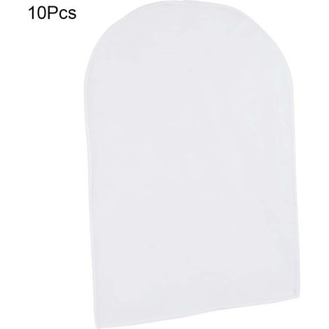 10 Stück transparente Haushalts-Staubschutzhüllen zum Aufhängen von Kleidung, Anzügen und Mänteln (60 x 80 cm für T-Shirts) (1/5)