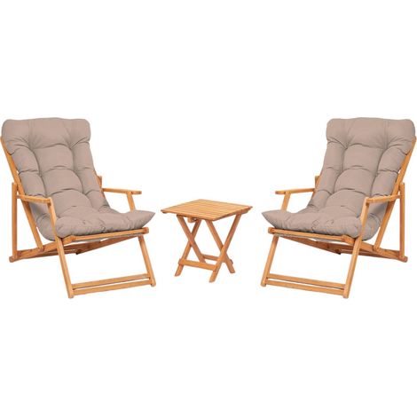 Set Salon de Jardin Biagio, Salon Outdoor 2 Places, une Table Basse, Marron (1/4)