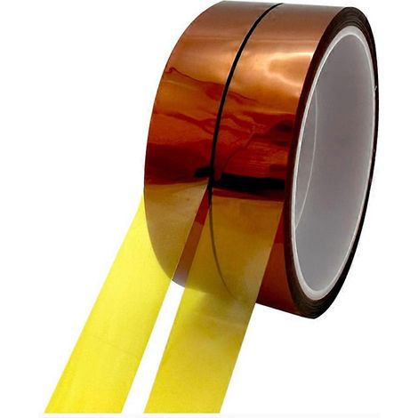 Polyimide élevé température Tape, 2 Rolls Heat-Resistant Transfer Tape 20mm X 30m Strong Adhesion Heatproof Kapton Tape (1/4)