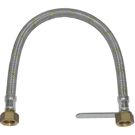 TUBO FLESSIBILE PER CENTRALINE GAS CON CHIAVE Attacco 1/2 FF cm. 100 6.00 pz