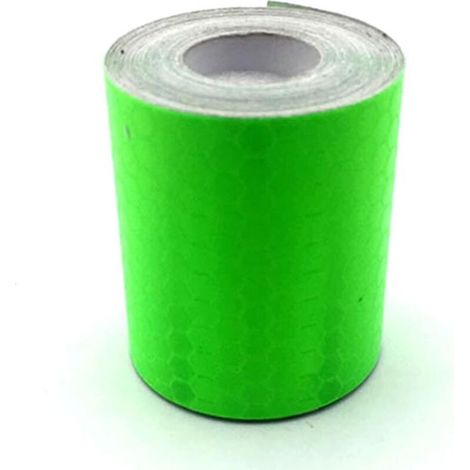 Autocollant de voiture autocollant de vélo autocollant arrière colle cristal couleur grille vélo contour voiture autocollant d'avertissement bande réfléchissante bande 5 cm x 3 m,Couleur: Vert (1/5)