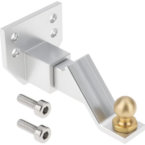 Manille d'attelage de remorque en aluminium argenté avec 2 vis compatible avec les voitures sur chenilles SCX10 1/10 RC (1/5)