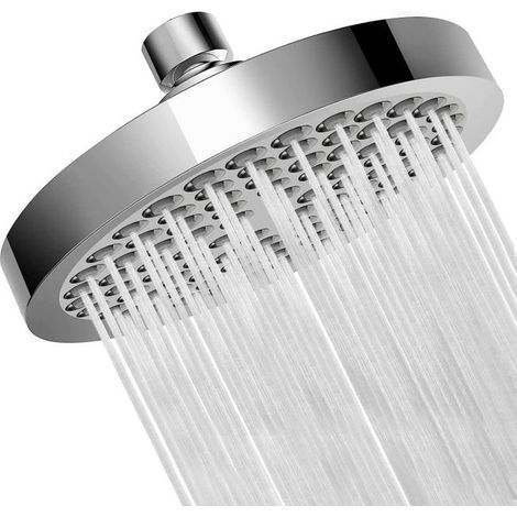 (Argento) Soffione doccia anticalcare, soffione doccia ad alta pressione, soffione doccia fisso, soffione doccia a pioggia a risparmio idrico, soffione doccia rotondo (1/4)