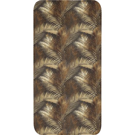 ALFOMBRILLA PARA EL VÁTER Tropical - Hojas - Oro 60x120 cm