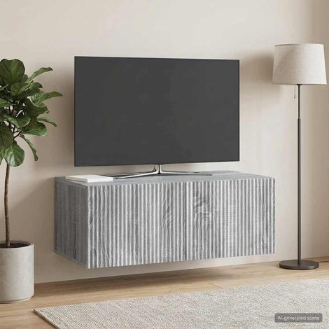 Wandmontierter TV-Schrank Graues Sonoma 78,5 x 41 x 30 cm (1/5)