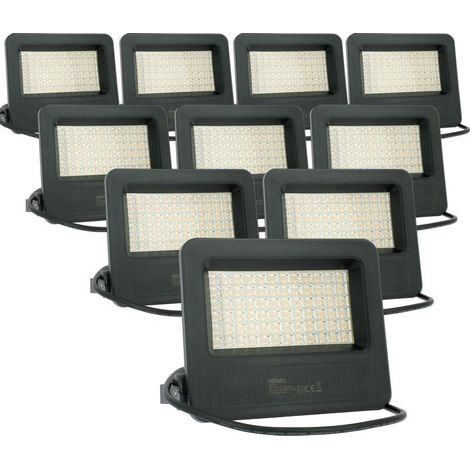 Los mit 10 LED-Flutlichtern für den Außenbereich 50 W Starke Helligkeit STARK P65  Farbtemperatur: 4000K neutralweiß