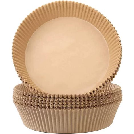 Papier sulfurisé jetable pour friteuses à air, 20 cm, antiadhésif, pour une cuisson et une pâtisserie plus faciles et un nettoyage plus aisé.-AquaForge (1/4)