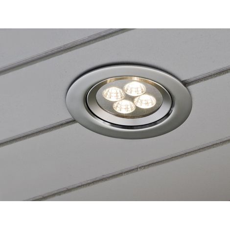 Schwenkbarer LED Deckeneinbaustrahler 12,5 cm, geeignet für Bad und Außenbereich (1/5)