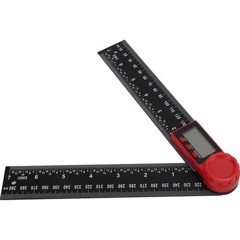 Digitaler 2-in-1-Winkelmesser aus leichtem, schwarzem Kunststoff, 200-mm-Digitalwinkelmesser mit LCD-Bildschirm, praktisches und präzises Messwerkzeug für Heimwerker. (1/5)