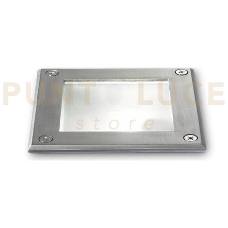 PARK SQUARE SEGNAPASSO SPOT DA INCASSO 1 LUCE ATTACCO GU10 ACCIAIO IP67 L.10,5CM