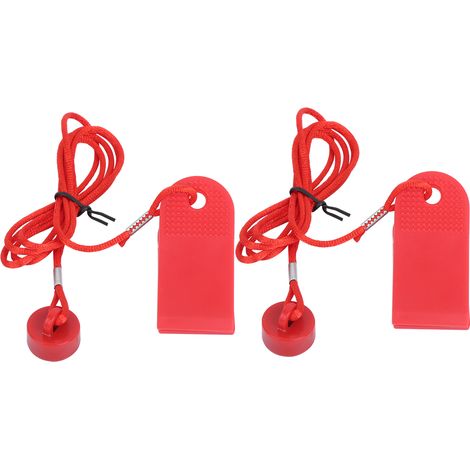 Lot de 2 verrous de sécurité pour tapis de course, clé magnétique, accessoire universel, boîtier magnétique rond