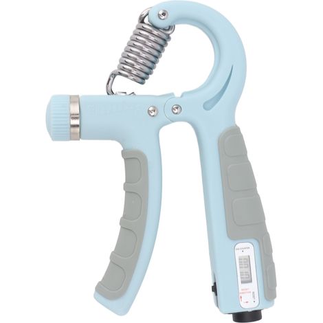 Poignée de musculation réglable en forme de R avec compteur, renforçateur d'avant-bras, équipement de fitness pour hommes et femmes, bleu clair, 5-60 kg (1/5)