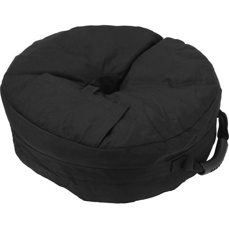 Sac de lestage rond pour parasol 18 pouces, sac à sable haute charge pour tente de plage, terrasse, jardin, cour. (1/5)