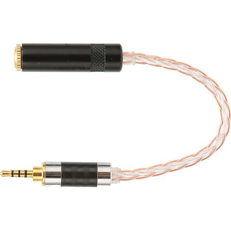 Adaptateur Jack 2.5mm Mâle vers 3.5mm Femelle, Câble de Conversion Stéréo pour Casque 15cm
