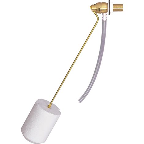 Chasse d'eau wc robinet flotteur à alimentation latérale F2, Wirquin 10724137, laiton (1/2)