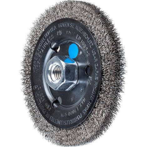 PFERD TOOLS Rundbürste ungezopft RBU Ø 125 x 12 mm M14 Edelstahl-Draht-Ø 0,30 für Winkelschleifer PO (1/4)