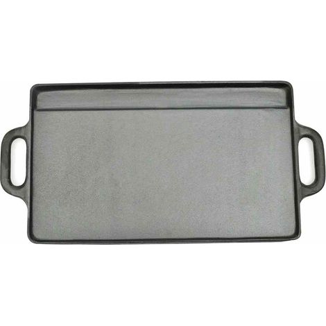 vidaXL Parrilla grill reversible hierro fundido 50x23 cm (1/2)