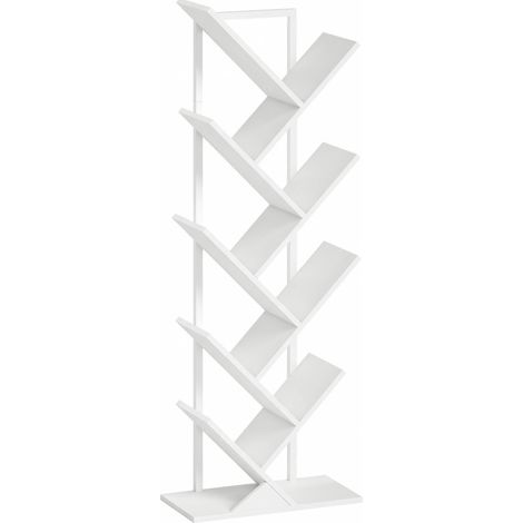 Estantería árbol de 9 niveles blanca con estructura de acero HOMVRA (1/5)