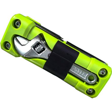 Multiutensile 16 in 1 per biciclette, kit di utensili e accessori multifunzionali, chiave esagonale per raggi per bici da strada e mountain bike, verde (1/4)