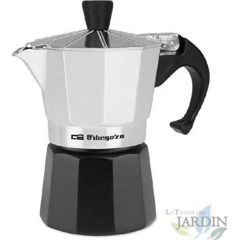 Cafetière italienne Orbegozo en aluminium. Capacité 2 tasses