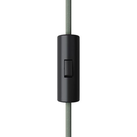 Interruptor basculante cilíndrico unipolar para lámparas – Diseño contemporáneo, terminal de tierra incluido, cableado simplificado