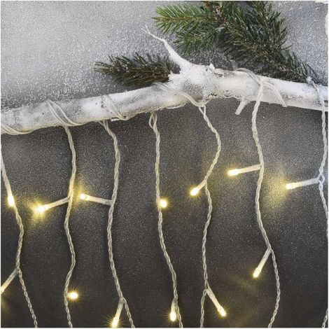 EMOS LED Weihnachts-Eiszapfen, 5 m, Außen/Innen, warm-weiß, Fernbedienung, Programme, Timer, D4CW02 (1/4)