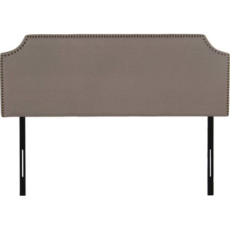 Tête de lit beige élégance bois pour chambre chic - Beige naturel et pieds métalliques (1/4)
