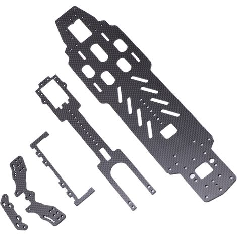 Kit d'amélioration drift en fibre de carbone. Kit d'amélioration léger et flexible en fibre de carbone pour voiture RC 3RACING D5S. (1/5)