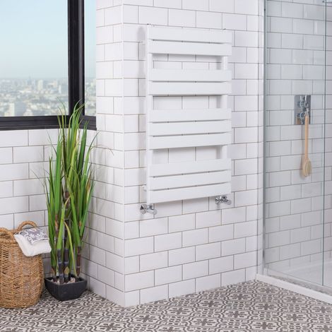 WarmeHaus White Flat Panel Heated Towel Rail 1000x600mm