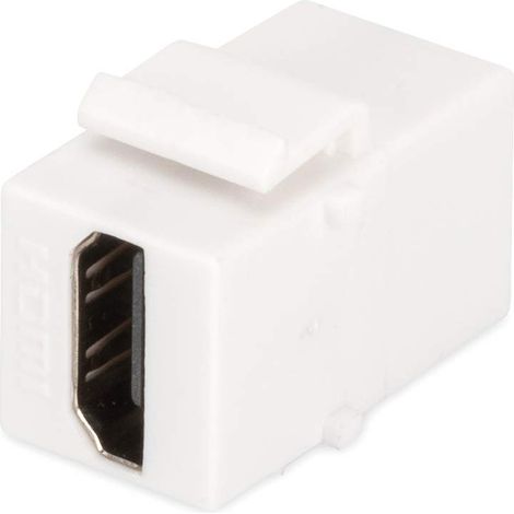 Connettore modulo HDMI Keystone per prese e pannelli ciechi, femmina/femmina, bianco DN‑93401