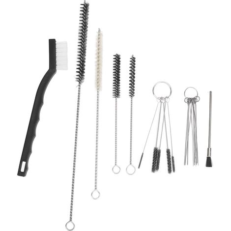 Kit de nettoyage d'outils de pulvérisation polyvalents, brosses portables, brosse de nettoyage de Tube d'aiguille pour buses d'aérographe (1/5)