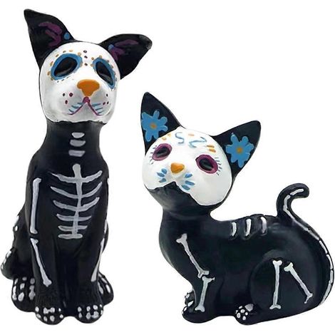 Statuen zum Tag der Toten, Halloween-Statuen, Tierstatuen (siehe Foto) (1/5)
