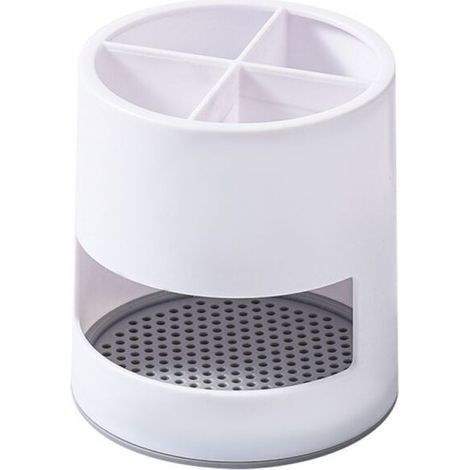 Porte-Brosses À Dents - Rangement Ventilé Anti-Moisissures - Bac Récupérateur D'Eau - Pour Salle De Bain Cuisine Bureau - 1 Pièce