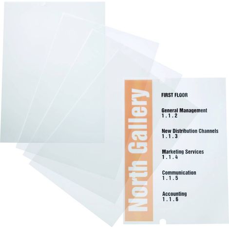Durable 483519 Planche d'Insertion A4 pour Plaque de Porte Crystal Sign 210 x 297 mm (1/2)