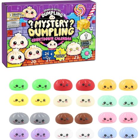 Ce calendrier anti-stress en forme de ravioli est mignon, souple et doux au toucher. Idéal pour les collectionneurs, il convient aux adolescents et aux adultes et peut être utilisé sur un bureau ou au (1/5)