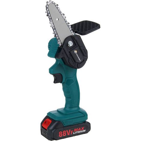 Élagueuse à tronçonneuse portable 10 cm (4 pouces) avec guide, tronçonneuse électrique sans fil et 2 batteries 88 V 2500 mAh (1/5)
