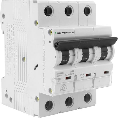 MCB 10kA 3P 32A VDE B32A Doktorvolt DV-3431 Leistungsschalter (1/5)