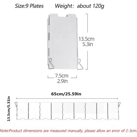 Pare-brise TARKA de petite taille pour réchaud de camping, pliable et coupe-vent, pour réchaud à gaz d'extérieur, fournitures de camping, réchauds de cuisine portables (1/5)