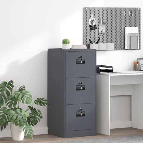 Aktenschrank Anthrazit 45,5 x 42 x 106,5 cm Kaltgewalzter Stahl