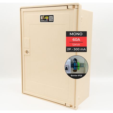 Coffret Mono 12 KW avec bornier IP2X