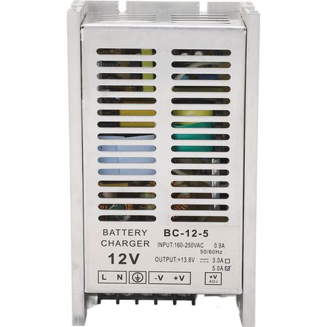Chargeur de batterie pour groupe électrogène, sortie 12 V 5 A, entrée CA 160-250 V 0,9 A, charge d'entretien automatique (1/5)