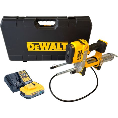 DeWalt DCGG 571 H1K Pistola de engrasar sin cable 18 V + 1x batería Powerstack 5,0 Ah + cargador (1/5)