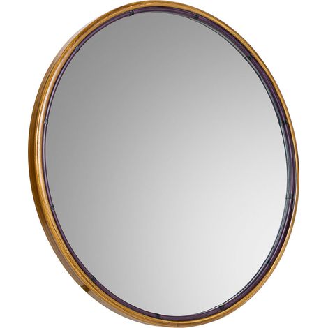 Espejo de pared de metal dorado 61x2.5x61
