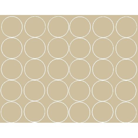 Autocollants ronds de 7 cm, pastilles, 30 pièces, beige brillant