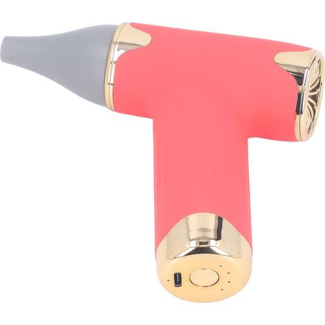 Sèche-cheveux électrique 60 W, 4 vitesses, sans pales, batterie 1100 mAh, souffleur de poussière portatif rouge (1/5)
