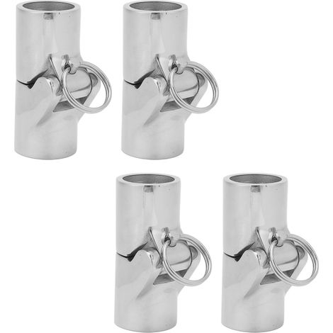 Set aus 4 biegsamen und drehbaren 25-mm-Rohrverschraubungen aus Edelstahl 316 für Boote und Yachten. (1/5)