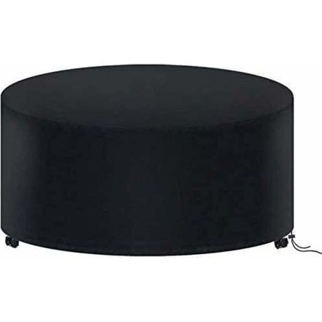 Housse de Protection Table Ronde de Jardin 180 X 90CM, Housse Salon de Jardin Imperméable, 210D Bache Protection Table Exterieur Ronde (1/4)